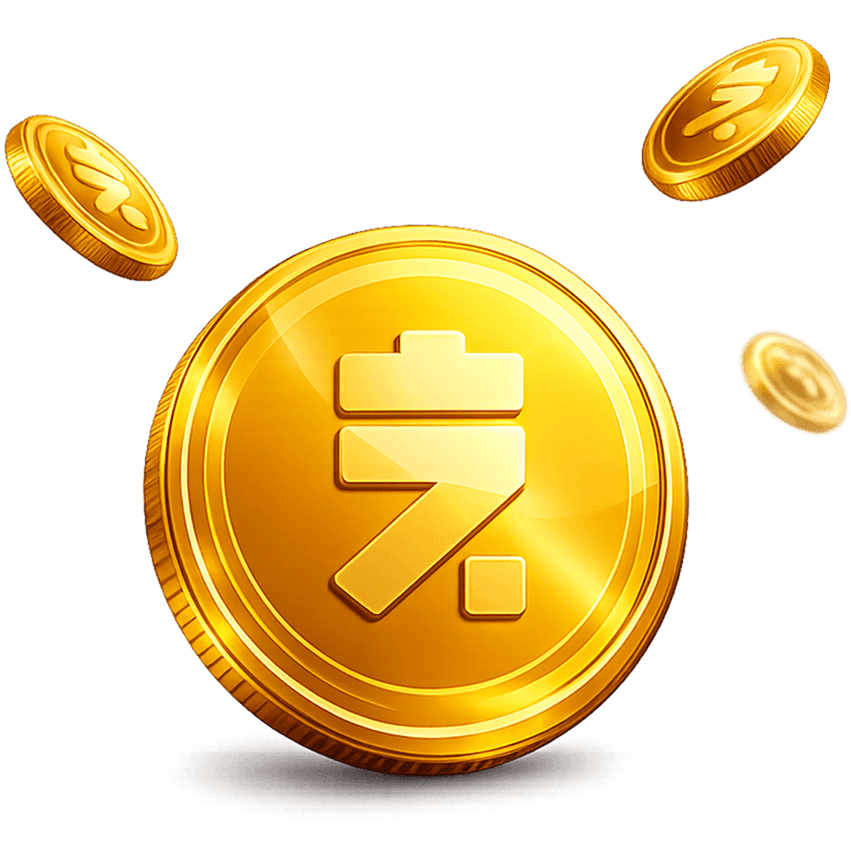 Tradzu credits coin illustration